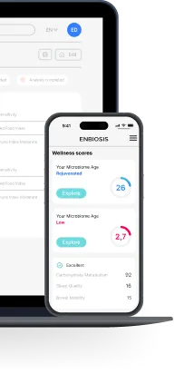 Enbiosis AI dashboard displaying personalized wellness score